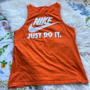 Nike orange T-shirt material tank top